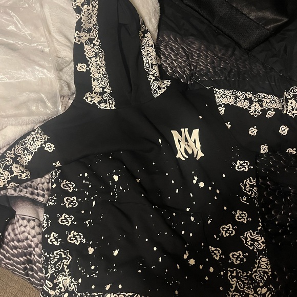 Black and white Amiri hoodie paid 500 for
